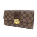 LOUIS VUITTON / ルイヴィトン ◆ダミエ ポルトフォイユ システィナ ロック式 二つ折り長財布 N61747 【財布/サイフ/ウォレット/wallet/コイン】 ブランド【中古】