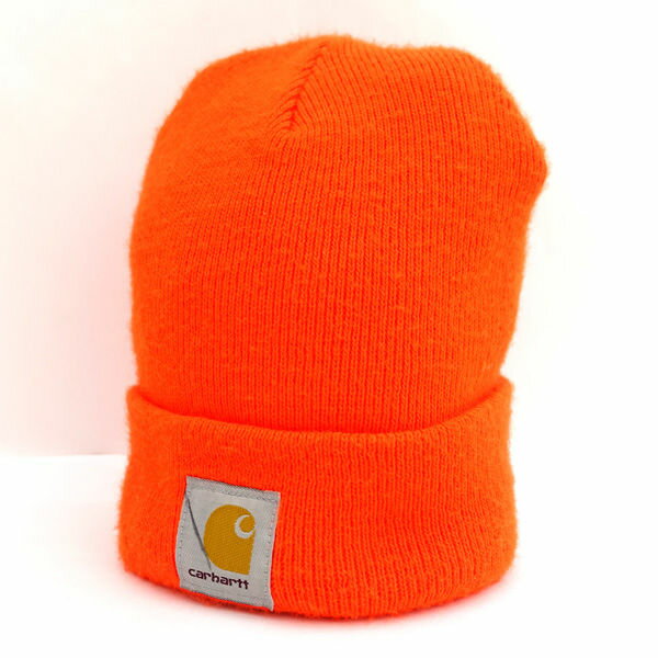 Carhartt / カーハート ◆ニット帽/ビーニー/ネオンレッド/フリーサイズ 【メンズ/MEN/男性/ボーイズ/紳士】【帽子/ぼうし/ハット/キャップ/帽】 メンズファッション【中古】