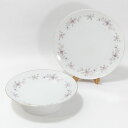 【価格見直し】【2024/02/22】Noritake / ノリタケ ■【洋食器】ノリタケ/かおり 大皿 盛り皿セット 白磁に金彩の縁取り 小花が愛らしい27cmディナープレートと足つきの盛り皿の2枚組です。 ギフト【中古】