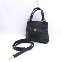 【価格見直し】【2025/05/07】Paloma Picasso / パロマ ピカソ ■2WAY ショルダー バッグ ハンドバッグ レザー ブラック ゴールド...