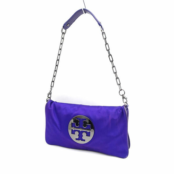 TORY BURCH / トリーバーチ ■ショルダーバッグ ワンショルダー チェーン パープル シルキー 【バッグ/バック/BAG/鞄/カバン】 ブランド【中古】