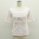 BURBERRY BLUE LABEL / バーバリーブルーレーベル ◆半袖カットソー/Tシャツ/ロゴ/スタッズ/ピンク FF576-408-12 【レディース/ガールズ/LADY/女性/婦人】 【古着】 レディースファッション【中古】