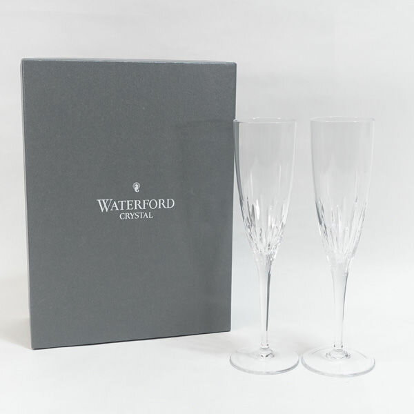 【価格見直し】【2024/05/09】WATERFORD / WEDGWOOD ◆【グラス】ウォーターフォード/クリスタルペアシャンパングラス すまい 雑貨 ギフト ギフト【中古】