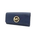 【価格見直し】【2025/04/29】MICHAEL KORS / マイケルコース ◆二つ折り長財布/レザー/ロゴ/ネイビー 35F0GFTE1L 【財布/サイ...