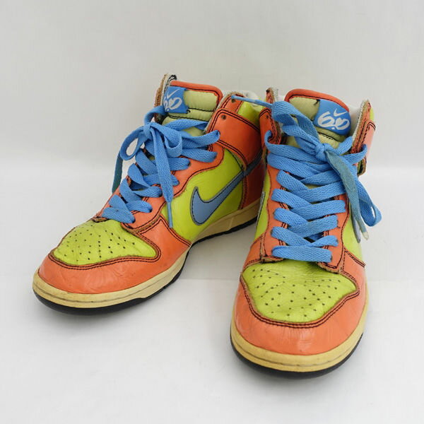 NIKE / ナイキ ◆スニーカー/ダンクハイ/リキッドライム/グリーン/24cm 342257-300 【レディース/ガールズ/LADY/女性/婦人】【靴/クツ/シューズ/SHOES】 レディースファッション【中古】