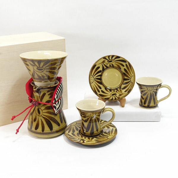 Rakuten - 【スーパーSALE】布志名焼 末宗工房 ■【和食器】布志名焼/作家もの コーヒータイムセット(2人用) 雑貨 工芸品 ギフト ギフト【未使用】