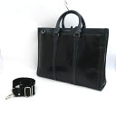 ultima TOKYO / ウルティマ トーキョー ◆2WAYビジネスバッグ/レザー/本革/ブラック×ネイビー 【バッグ/バック/BAG/鞄/カバン】 メンズ...