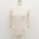 【スーパーSALE】Mila Owen / ミラ オーウェン ◆七分袖ボートネックリブニット/アイボリー/サイズ0 09WNT192082 【レディース/ガール...