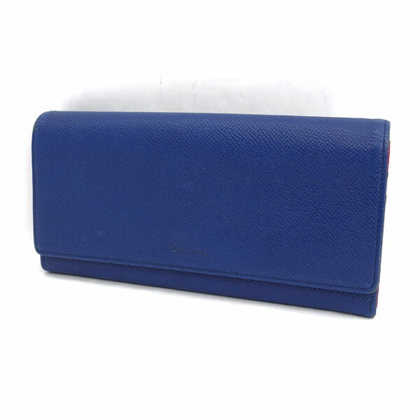 Rakuten - 【スーパーSALE】Paul Smith / ポールスミス ■長財布 レザー ネイビー レッド ブラウン 【財布/サイフ/ウォレット/wallet/コイン】 ブランド【中古】