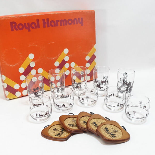 樂天商城 - 【価格見直し】【2026/06/16】ROYAL HARMONY ◆【グラス】ロイヤルハーモニー/馬車タンブラーセット(2種グラス・コースター各5) すまい 雑貨 ギフト ギフト【未使用】