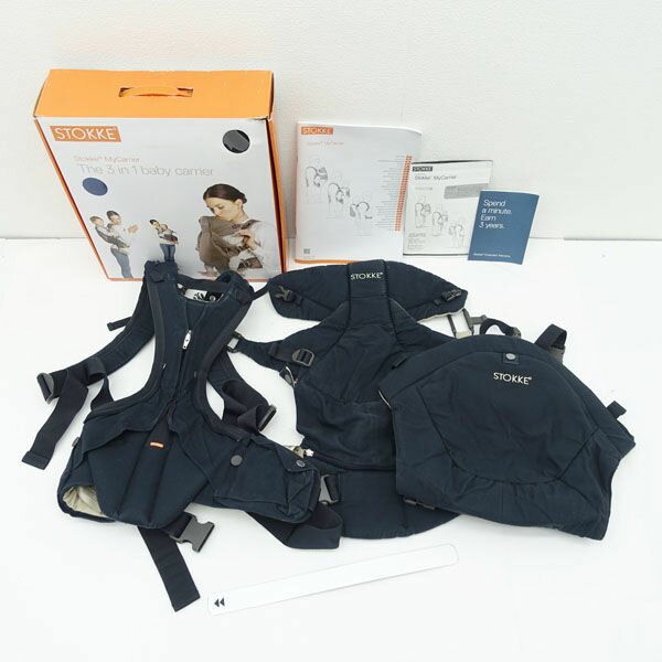 STOKKE ◆ストッケマイキャリア Stokke MyCarrier 抱っこ紐 ネイビー 子供用品【中古】 【代引不可】【同梱不可】