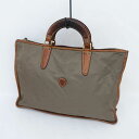 Felisi / フェリージ ■ビジネスバッグ ブリーフケース ナイロン 綿 レザー カーキ 茶 【バッグ/バック/BAG/鞄/カバン】 ブランド【中古】