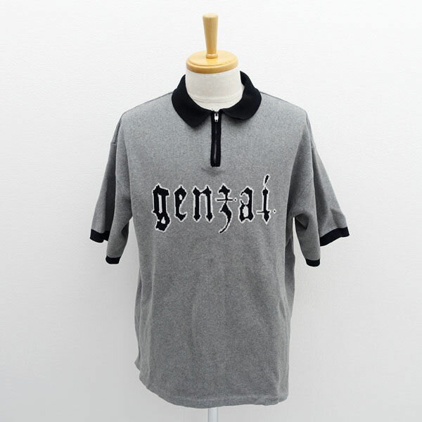 Rakuten - 【スーパーSALE】genzai / ゲンザイ ◆ニットポロシャツ/knit polo/ハーフジップ/グレー/サイズM GZ1091 【メンズ/MEN/男性/ボーイズ/紳士】 メンズファッション【中古】