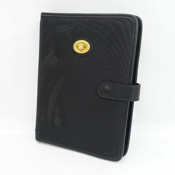 【スーパーSALE】BURBERRY / バーバリー ◆システム手帳/6穴/ナイロン/ブラック/A5 メンズファッション【中古】