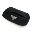 【価格見直し】【2025/04/15】PRADA / プラダ ■ポケットティッシュケース ブラック ブランド【中古】