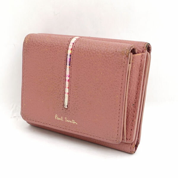 【価格見直し】【2025/03/17】Paul Smith / ポールスミス ■コンパクト 財布 レザー ピンク 【財布/サイフ/ウォレット/wallet/コイン】 ブランド【中古】