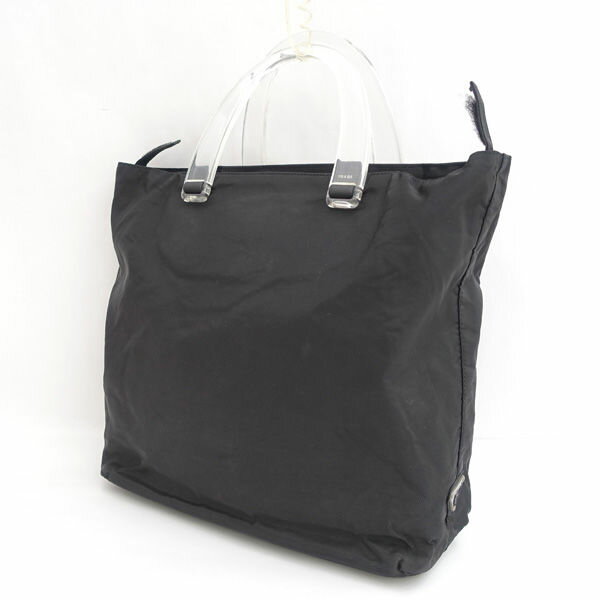 【価格見直し】【2026/02/09】PRADA / プラダ ■ハンドバッグ テスート ブラック プラステックハンドル B8174 【バッグ/バック/BAG/鞄/カバン】 ブランド【中古】