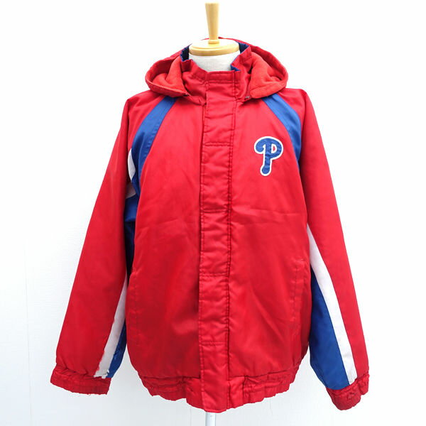 GENUINE MERCHANDISE / ジェニュイン マーチャンダイズ ◆中綿ジャケット/MLB/フェリージ/レッド×ブルー/XL 【メンズ/MEN/男性/ボーイズ/紳士】 メンズファッション【中古】