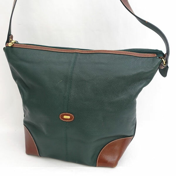 BALLY - 【価格見直し】【2026/05/11】BALLY / バリー ◆ショルダーバッグ/レザー/グリーン×ブラウン 【バッグ/バック/BAG/鞄/カバン】 レディースファッション【中古】