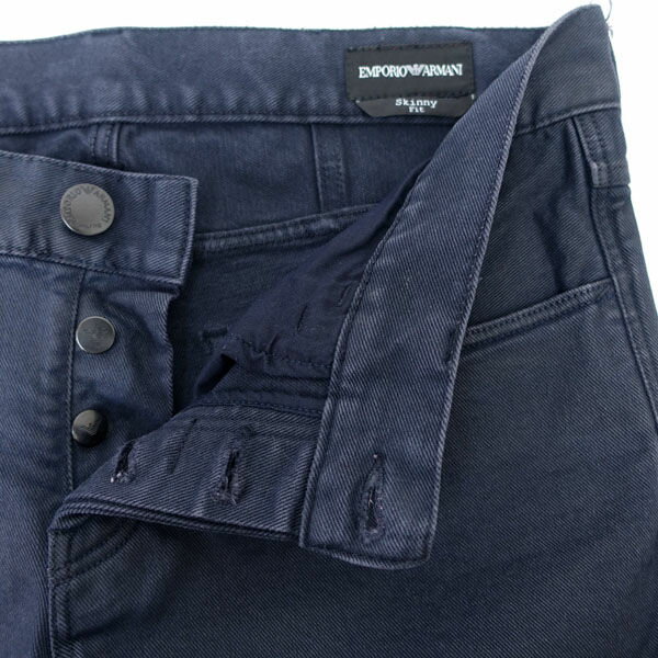 EMPORIO ARMANI / エンポリオアルマーニ ◆デニムパンツ/Skinny Fit/ボタンフライ/ネイビー/W30 6Y1J10 1N14Z 【メンズ/MEN/男性/ボーイズ/紳士】 メンズファッション【中古】