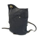 waji ulazan / ワジ ウラザン ◆リュック/リュックサック//キャンバス/ブラック 【バッグ/バック/BAG/鞄/カバン】 レディースファッション【...