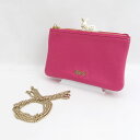 【価格見直し】【2025/05/07】ANNA SUI / アナスイ ■チェーンショルダー 財布 レザー ピンク ゴールド 【財布/サイフ/ウォレット/wall...