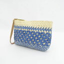 【価格見直し】【2025/04/29】TORY BURCH / トリーバーチ ■小物入れ ポーチ カゴタイプ ブルー ベージュ 【バッグ/バック/BAG/鞄/カ...