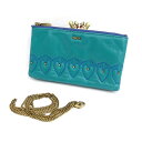 【価格見直し】【2025/05/07】ANNA SUI / アナスイ ■財布 がま口 チェーンショルダー レザー 緑 メタル 【財布/サイフ/ウォレット/wal...