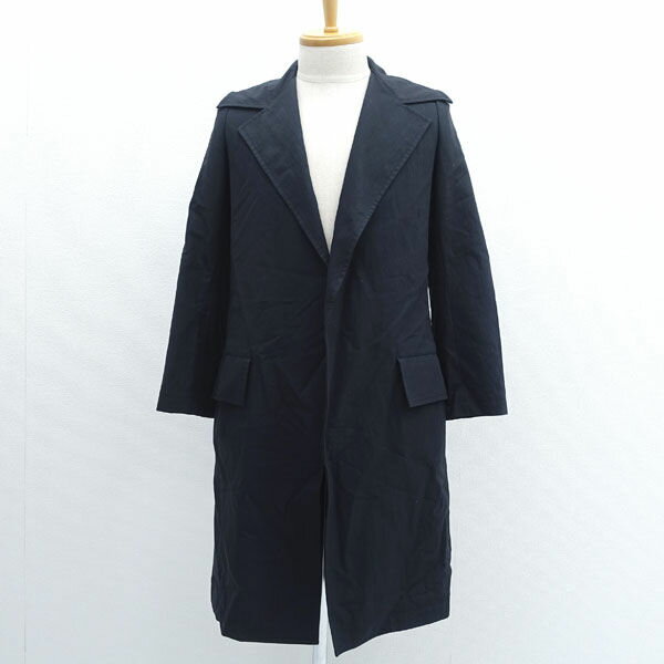 Ys / ワイズ ◆ステンカラーコート/ネイビー/サイズ1 YB-C04-023 【メンズ/MEN/男性/ボーイズ/紳士】 メンズファッション【中古】