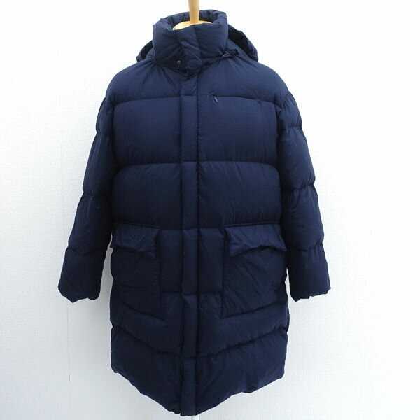 DESCENTE / デサント ◆フーデッドダウンコート/ネイビー/サイズM DLMMJC39 【メンズ/MEN/男性/ボーイズ/紳士】 メンズファッション【中古】