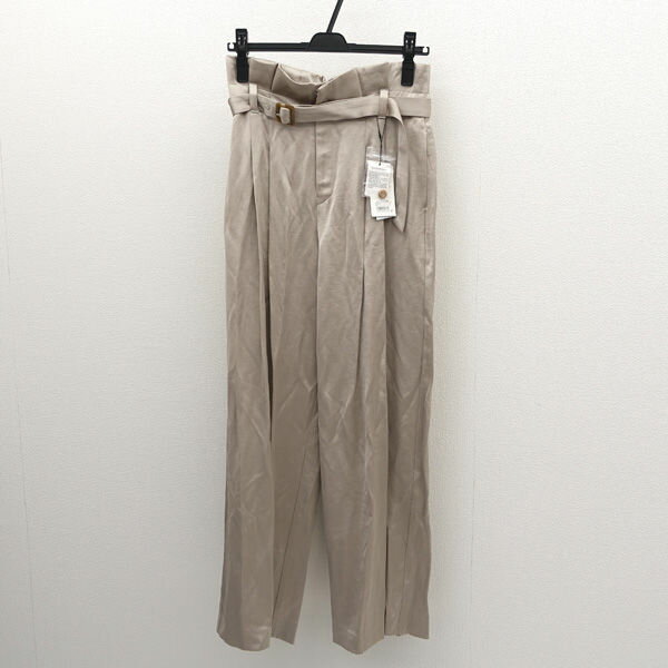 【価格見直し】【2026/04/13】URBAN RESEARCH / アーバンリサーチ ◆ベルト付ハイウエストサテンワイドパンツ/グレージュ/タグ付き/F UR86-24C004 【レディース/ガールズ/LADY/女性/婦人】 レディースファッション【中古】 【メール便可】