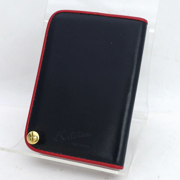 【価格見直し】【2025/10/28】Kitamura / キタムラ ◆カードケース/レザー/ロゴ/ブラック×レッド 【カード/パス/定期/Suica/スイカ/ICOCA/イコカ/保険証】 レディースファッション【中古】