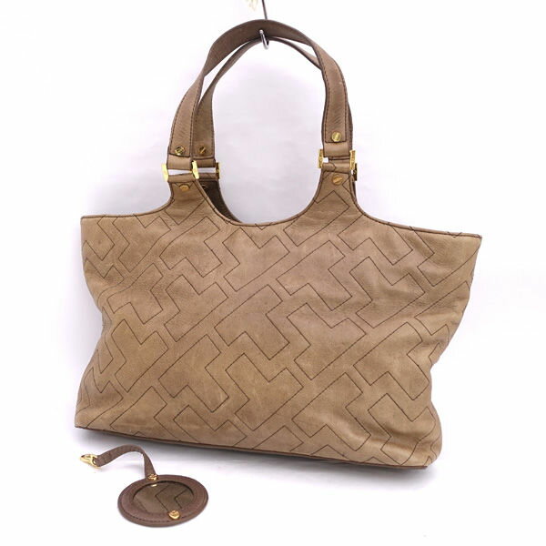 乐天商城 - 【スーパーSALE】TORY BURCH / トリーバーチ ■ハンドバッグ トーロバッグ レザー ブラウン ゴールド 【バッグ/バック/BAG/鞄/カバン】 ブランド【中古】