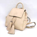 TORY BURCH / トリーバーチ ■リュックサック バッグ レザー ベージュ 【バッグ/バック/BAG/鞄/カバン】 ブランド【中古】