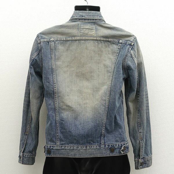 EDWIN / エドウィン ◆デニムジャケット/Gジャン/ユーズド加工/インディゴ/S 46148 【メンズ/MEN/男性/ボーイズ/紳士】 メンズファッション【中古】