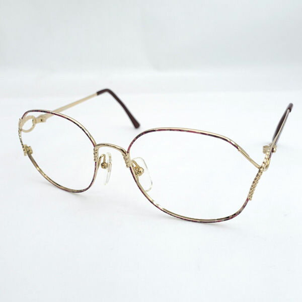 【スーパーSALE】Christian Dior / クリスチャンディオール ■メガネ フレーム ゴールド　パープル 2901A 【サングラス/メガネ/眼鏡】 ブランド【中古】