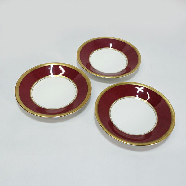 Rakuten - 【スーパーSALE】COALPORT コールポート ◆【洋食器】英国コールポート/デザート皿(3枚組) 雑貨 アンティーク 西洋磁器 ギフト【中古】