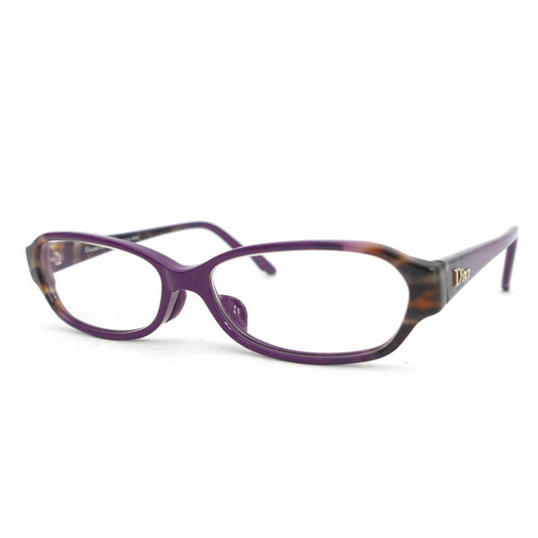 【スーパーSALE】Christian Dior / クリスチャンディオール ■度付きメガネ レディース ロゴ 紫 CD-7684J 【サングラス/メガネ/眼鏡】 ブランド【中古】