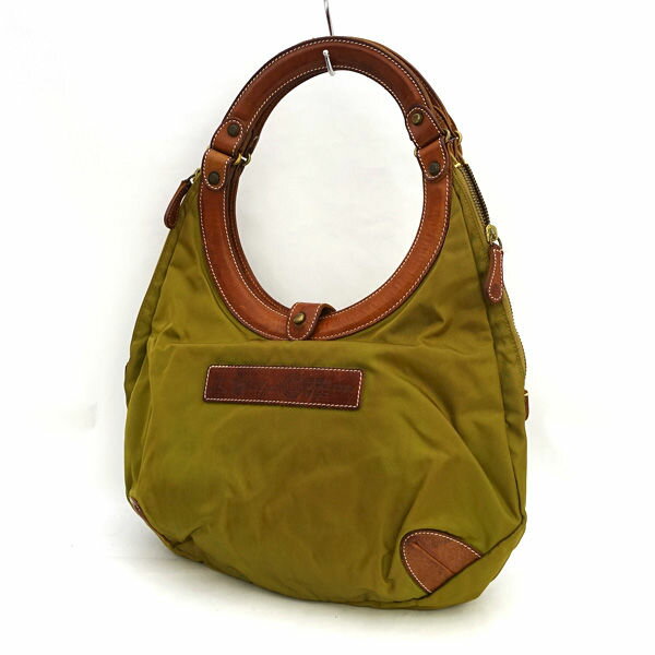 Felisi / フェリージ ■セミショルダーバッグ ライトグリーン×ブラウン 【バッグ/バック/BAG/鞄/カバン】 ブランド【中古】