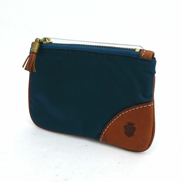 【価格見直し】【2025/06/16】Felisi / フェリージ ■キーケース コインケース ナイロン ブルーグリーン ブラウン 813 【財布/サイフ/ウォレット/wallet/コイン】 ブランド【中古】