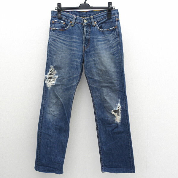 Levis / リーバイス ◆デニムパンツ/501/ボタン裏：359/ダメージ/インディゴ/W31 W501-01 【メンズ/MEN/男性/ボーイズ/紳士】 メンズファッション【中古】