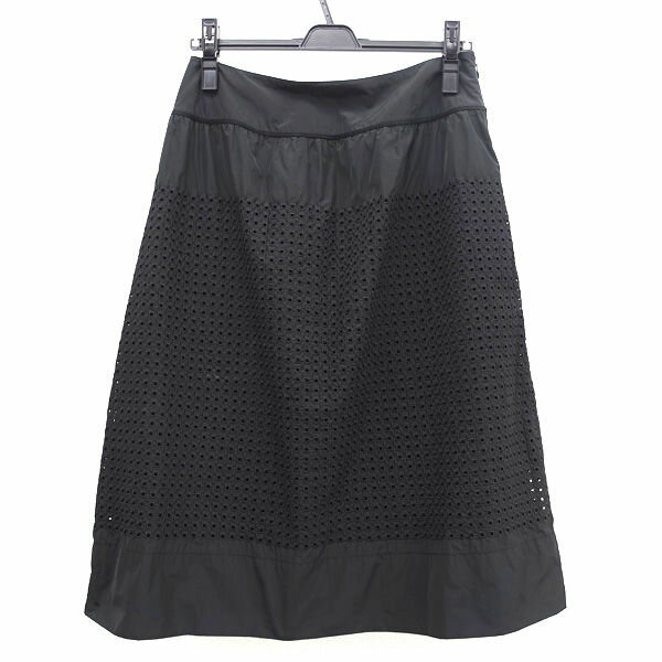 HIROKO BIS ◆スカート/パンチングデザイン/ブラック/サイズ11 RBHGC-31250 【レディース/ガールズ/LADY/女性/婦人】 レディースファッション【中古】
