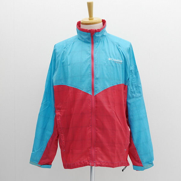 樂天商城 - 【スーパーSALE】Columbia / コロンビア ◆ナイロンジャケット/チェック柄/ブルー×レッド/サイズL PM2205 【メンズ/MEN/男性/ボーイズ/紳士】 メンズファッション【中古】