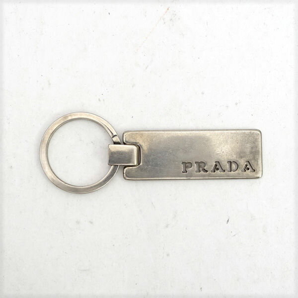 PRADA / プラダ ■キーリング キーホルダー メタル シルバー 【KEY/キー/鍵】 ブランド【中古】
