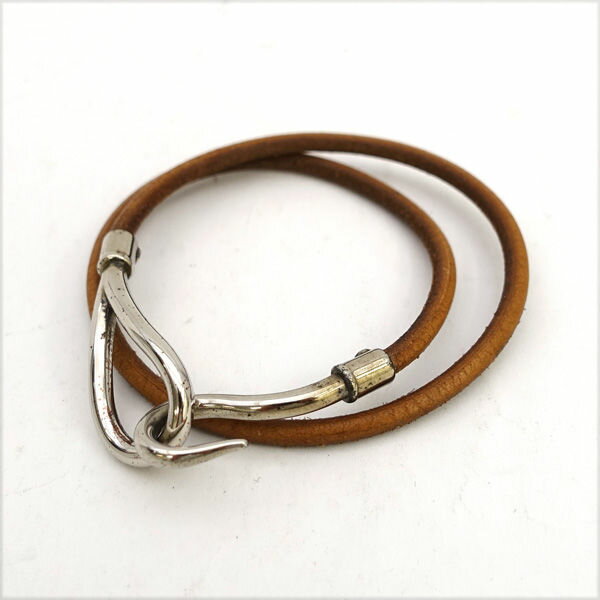 美品 HERMES エルメス Hロゴ 2連 ブレスレット アンクル アクセサリー 美品 HERMES エルメス Hロゴ 2連 ブレスレット アンクル