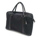 TAKEO KIKUCHI / タケオキクチ ◆ビジネスバッグ/ナイロン×レザー/ブラック 【バッグ/バック/BAG/鞄/カバン】 メンズファッション【中古】