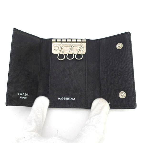 【価格見直し】【2026/08/10】PRADA / プラダ ■キーケース ブラック ナイロン レザ...
