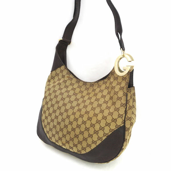 GUCCI / グッチ ■GGキャンバス シャーロット セミショルダー ブラウン系 203503-486628 【バッグ/バック/BAG/鞄/カバン】 ブランド【中古】