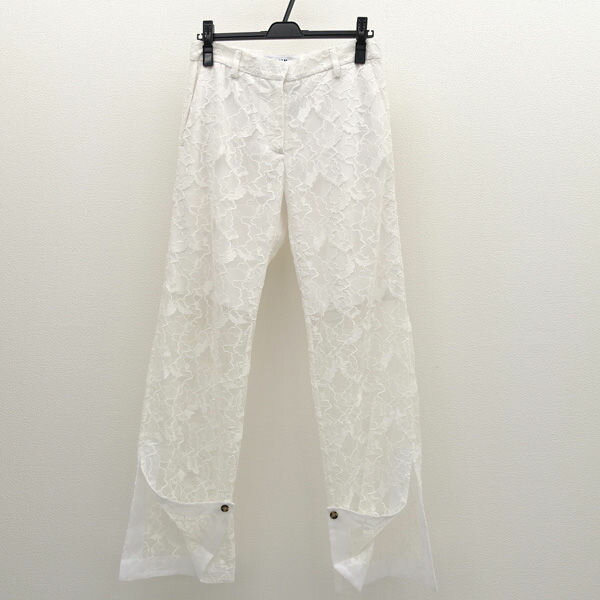 MSGM / エムエスジーエム ◆総レースパンツ/ホワイト/サイズ38/タグ付き 2842MDP101A 【レディース/ガールズ/LADY/女性/婦人】 レディースファッション【中古】