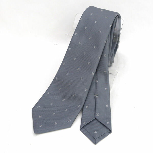 LOUIS VUITTON / ルイヴィトン ◆ネクタイ・LV ブラゾン 7CM ナロー 剣先7cm 細身 M94810 【メンズ/MEN/男性/ボーイズ/紳士】 ブランド【中古】
